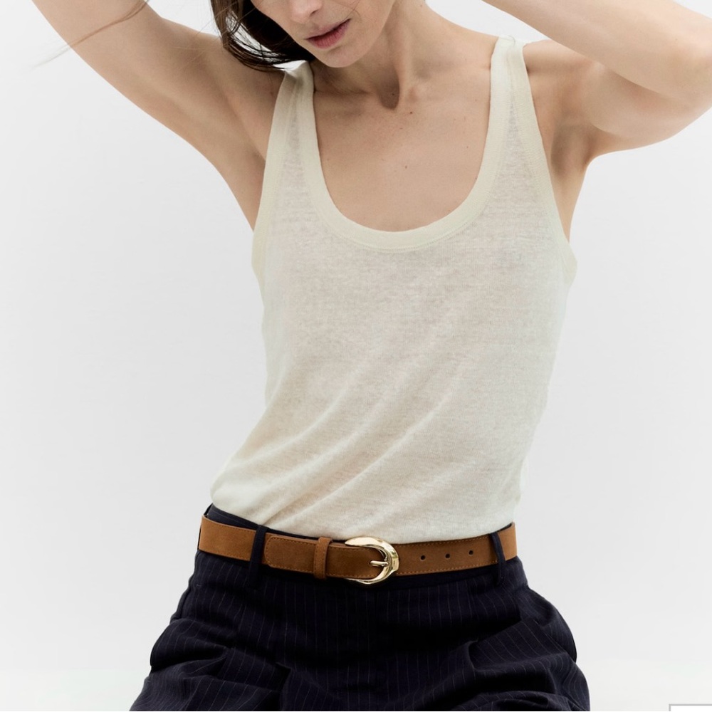 MANGO brown suede belt - Picture 3 of 5